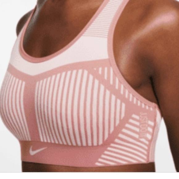 NIKE Pink Compression Sports Training Super Support Bra SZ Small - Picture 2 of 12